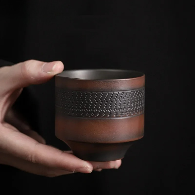 Celadon Ceramic Cup - Lila Keramik-Teetasse, handgefertigt, mattiert, große Meistertasse,