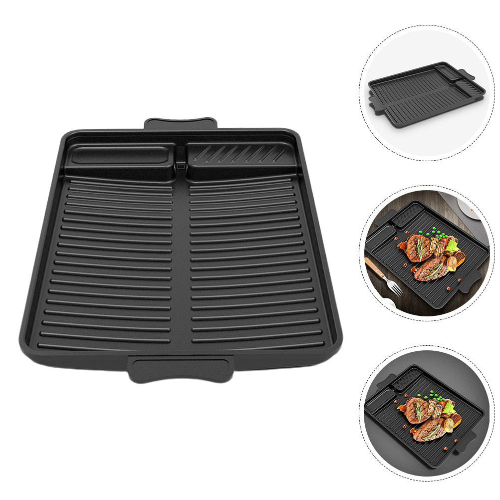 Korean Bbq Grill - Koreanische BBQ-Pfanne Große Rechteckige Maifan-Stein Antihaft-Grillplatte