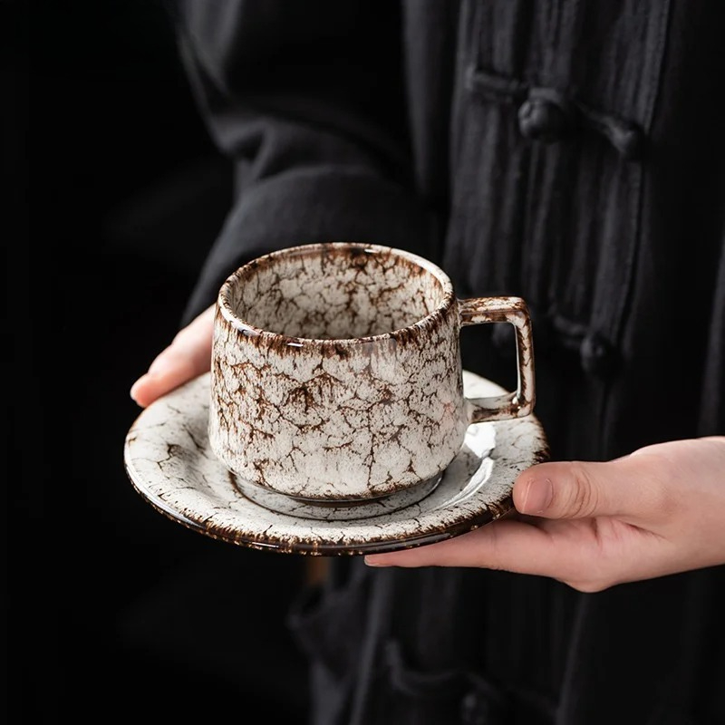 Celadon Ceramic Cup - Japanische Keramiktasse Retro Sommer Trinkbecher für