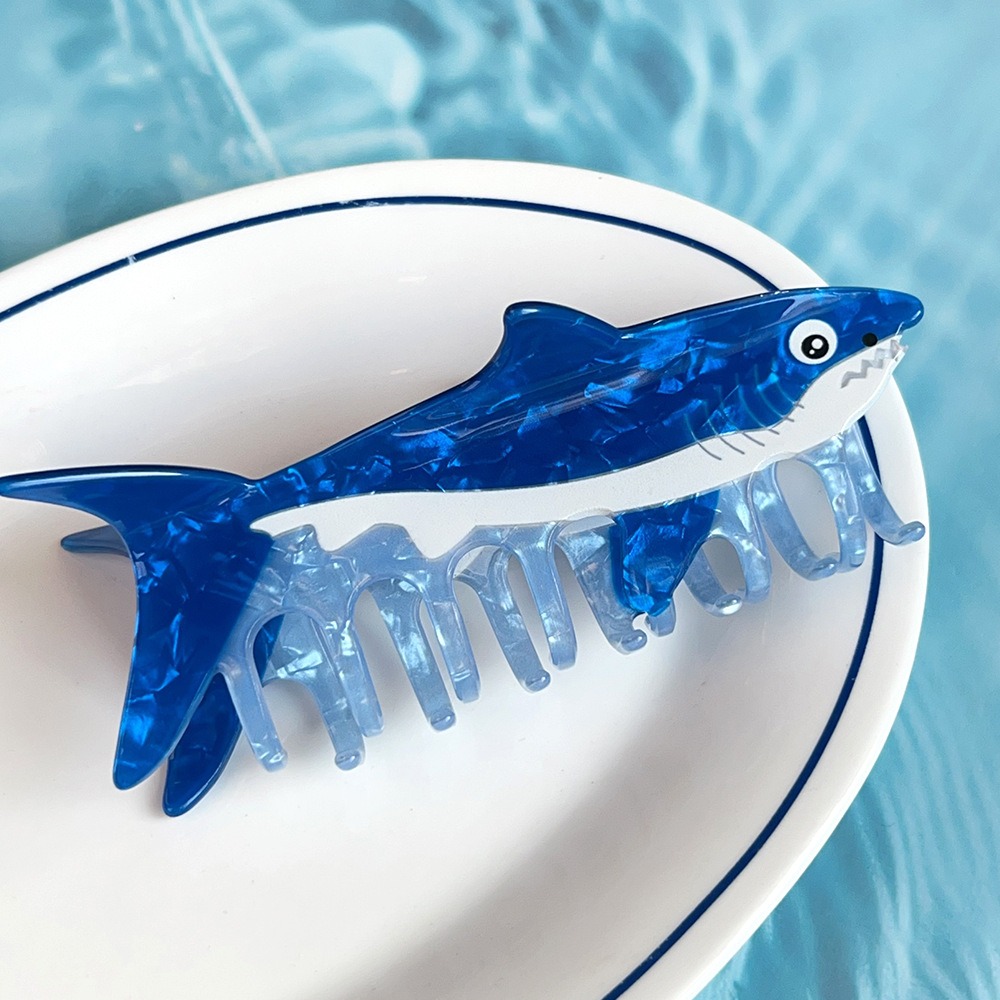 The Korean Lifestyle - Haarspange Meeres-Tier-Haarklammer Goldfisch PVC Meereslebewesen Fisch-Haarspange