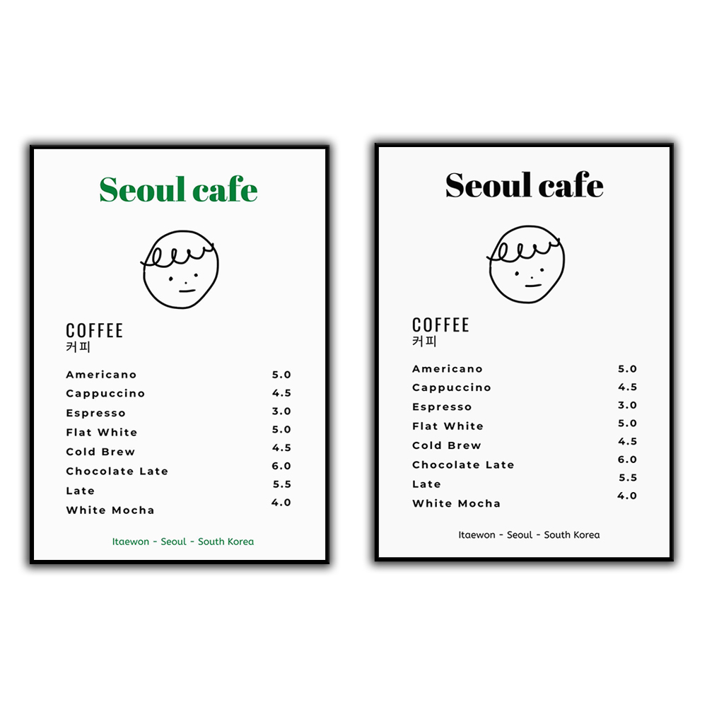 South Korea Lifestyle - Seoul Cafe Print Wandkunst, bedruckbar, Südkorea-Poster,