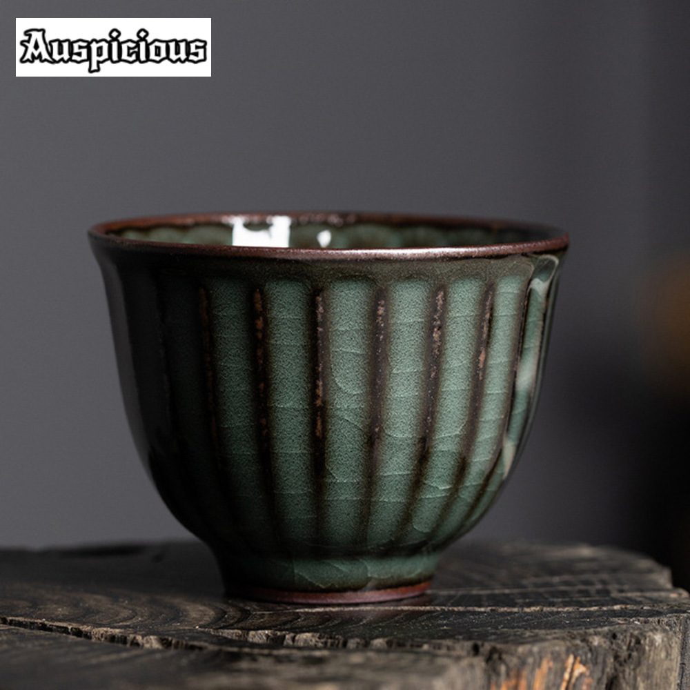 Celadon Ceramic Cup - 85ml handgemachte ge Ofen Eisen Körper