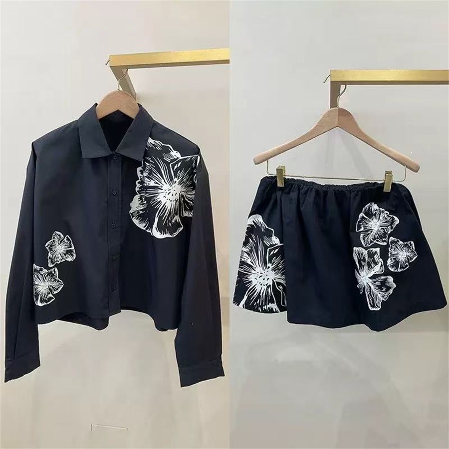 Korean Lifestyle - Romantisches Set aus weißem Hemd mit
