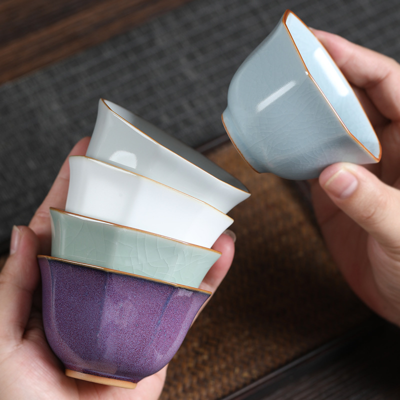 Fünf berühmte Öfen, 5-Tassen-T – Celadon Ceramic Cup Bewertung und Preis