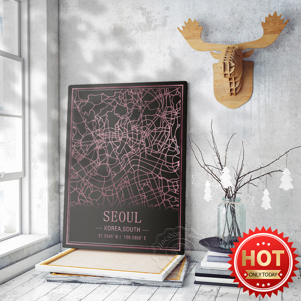 Seoul Korea South Karte Kunst  – South Korea Lifestyle Bewertung und Preis